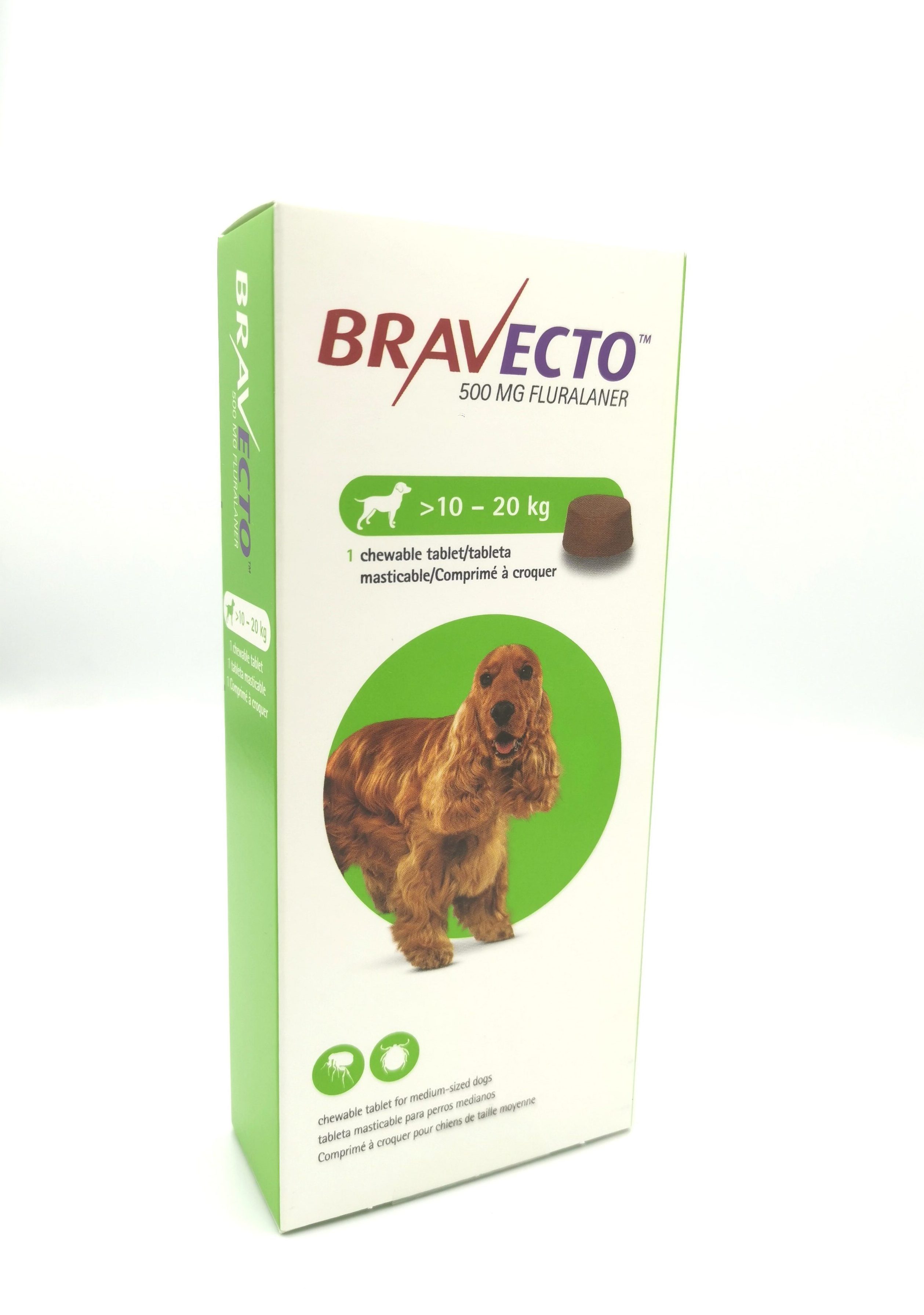 Bravecto Dog M 10kg 20kg Hillside Veterinary Surgery